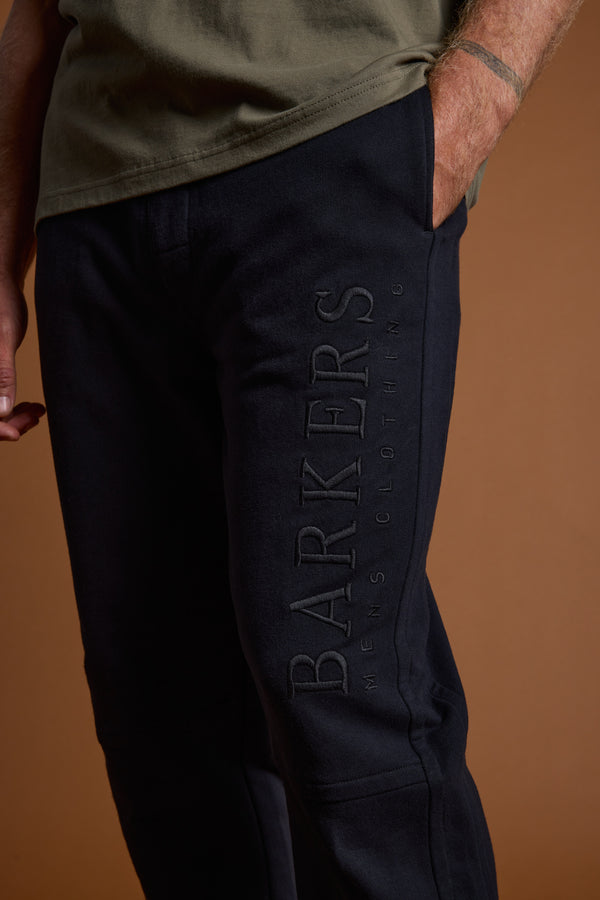 Barkers Heritage Track Pant in black, cotton, alternate view