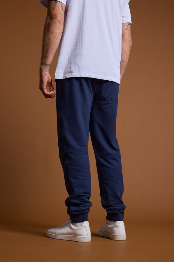 Barkers Heritage Track Pant in navy, cotton, additional view
