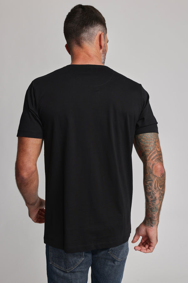Barkers Linton Supima Tee in black, supima cotton, additional view