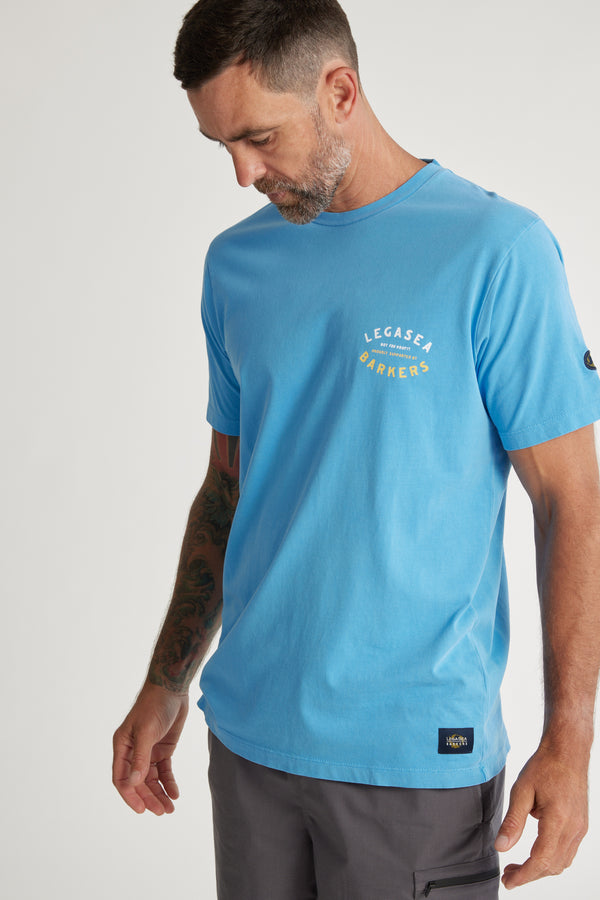 Legasea Fish For The People Tee in sky, relaxed fit, additional view