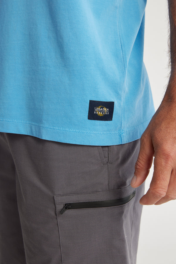 Legasea Fish For The People Tee in sky, relaxed fit, additional view