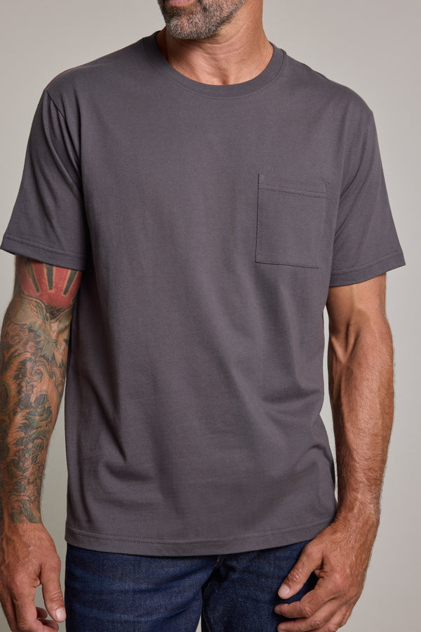 Barkers Racing Hearts Print Tee in charcoal, relaxed fit, additional view