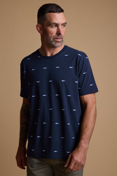 Barkers Marlin Tee in navy