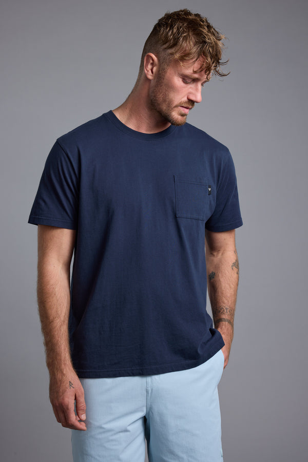 Barkers Summer Soul Sessions Print Tee in navy, regular fit, alternate view