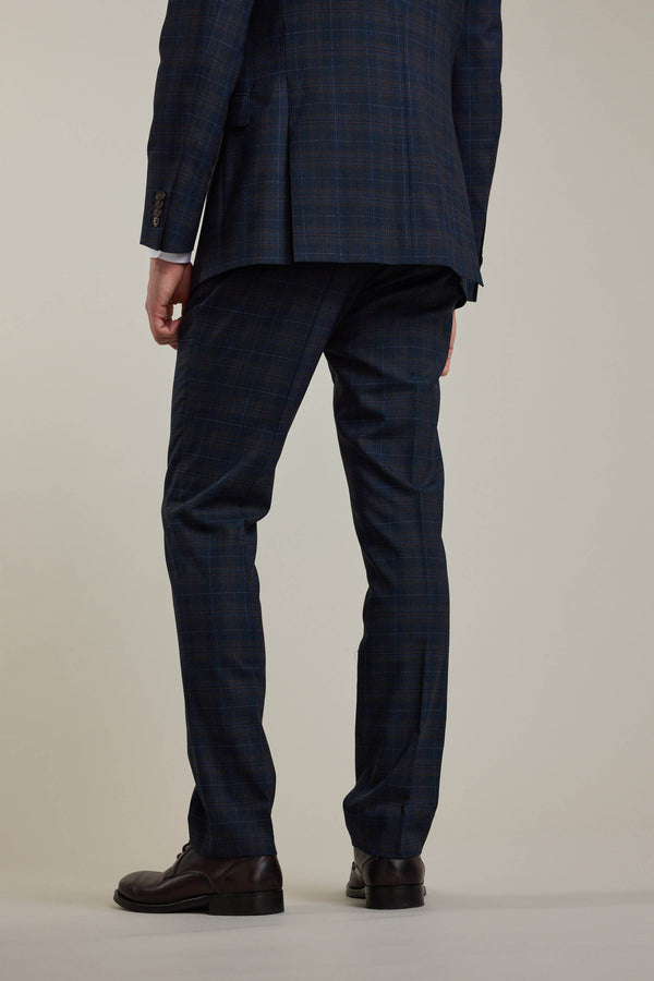 Barkers Lockhard Check Suit Trouser in navy check, additional view