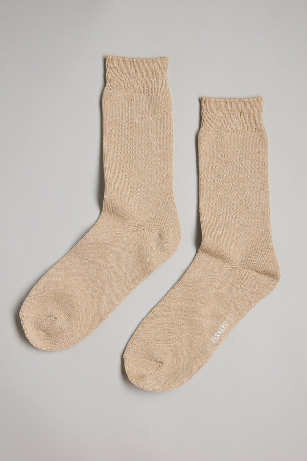 Barkers Crosby Twist-yarn Sock in cream, alternate view
