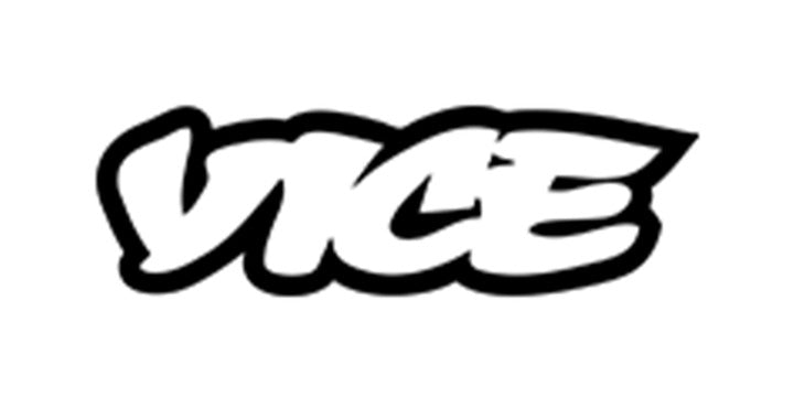 The word VICE is written in bold, stylized, black-and-white graffiti-style letters against a plain white background.