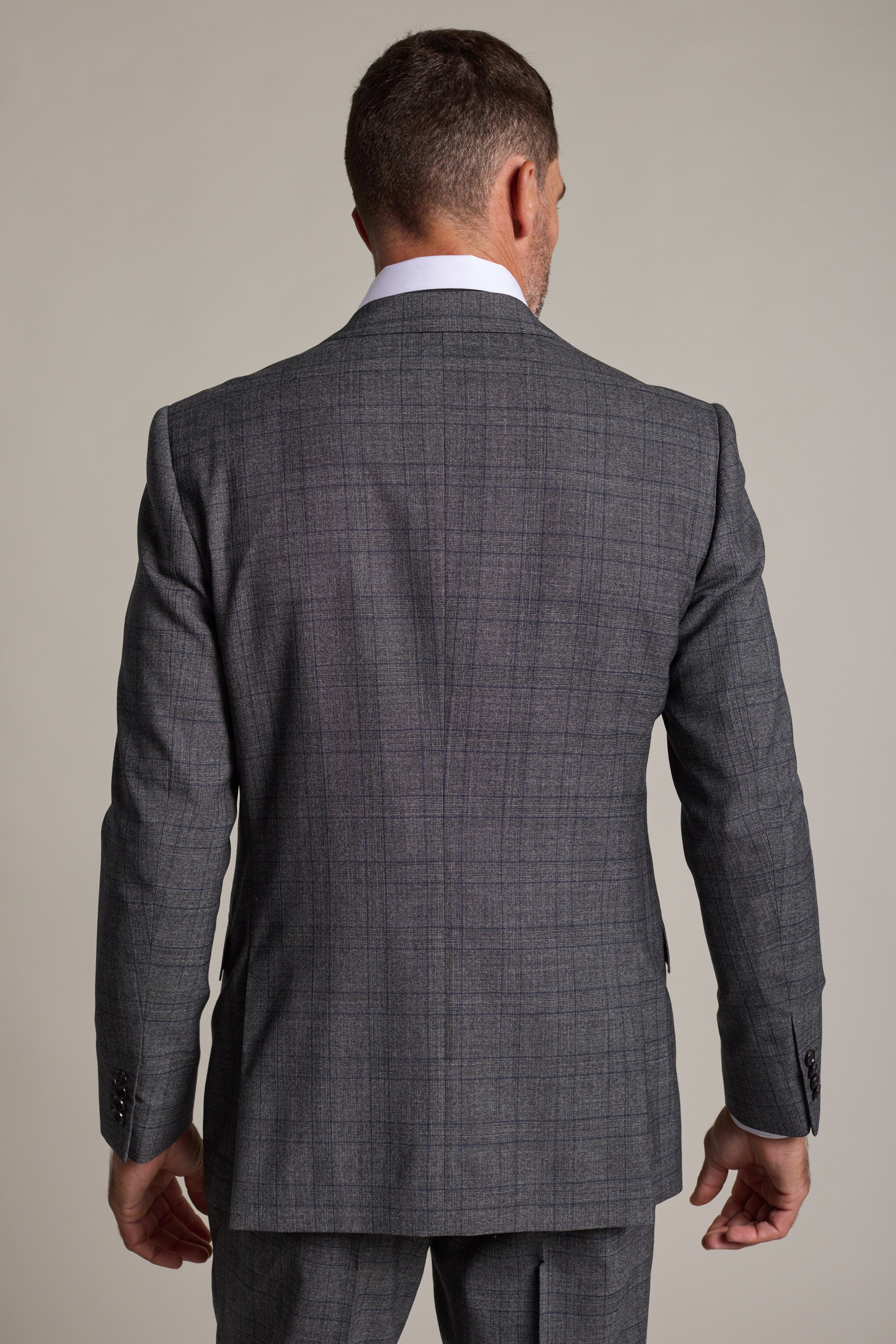 Barkers Vernon Check Suit Jacket in char marl, additional view
