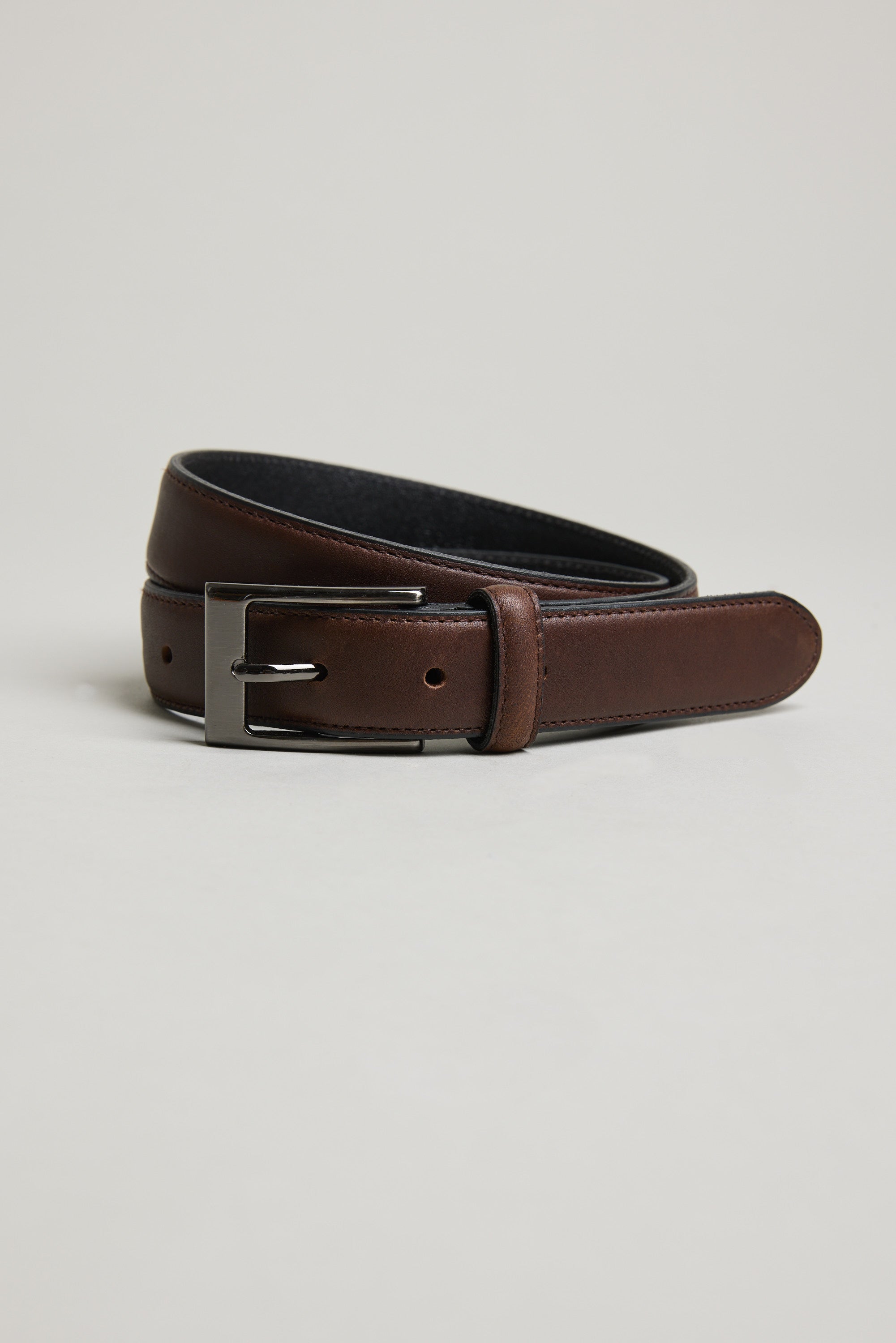 Barkers Myers Feather Edge Belt II in dark brown
