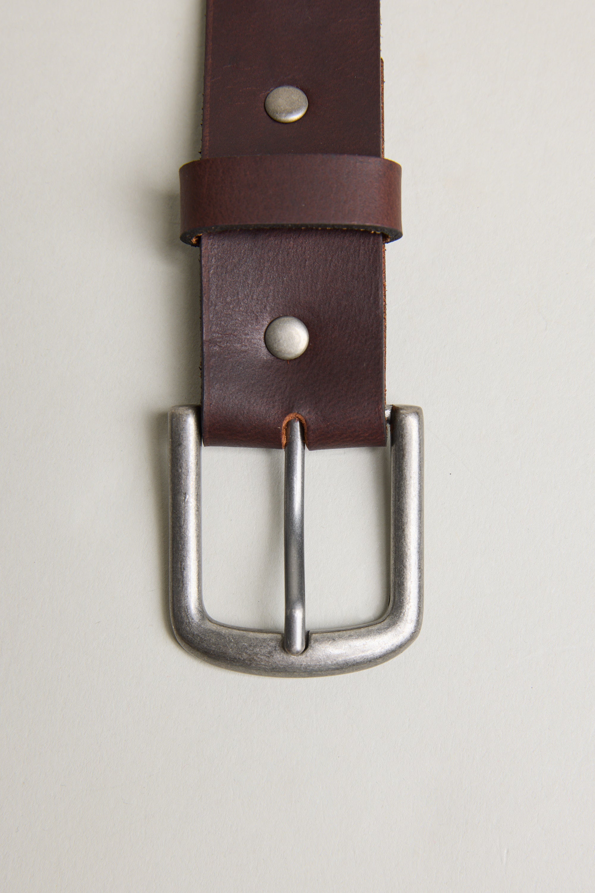 Barkers Acre Leather Belt in brown, alternate view