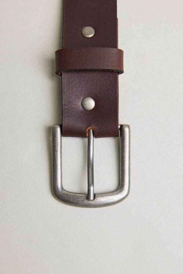 Barkers Acre Leather Belt in brown, alternate view