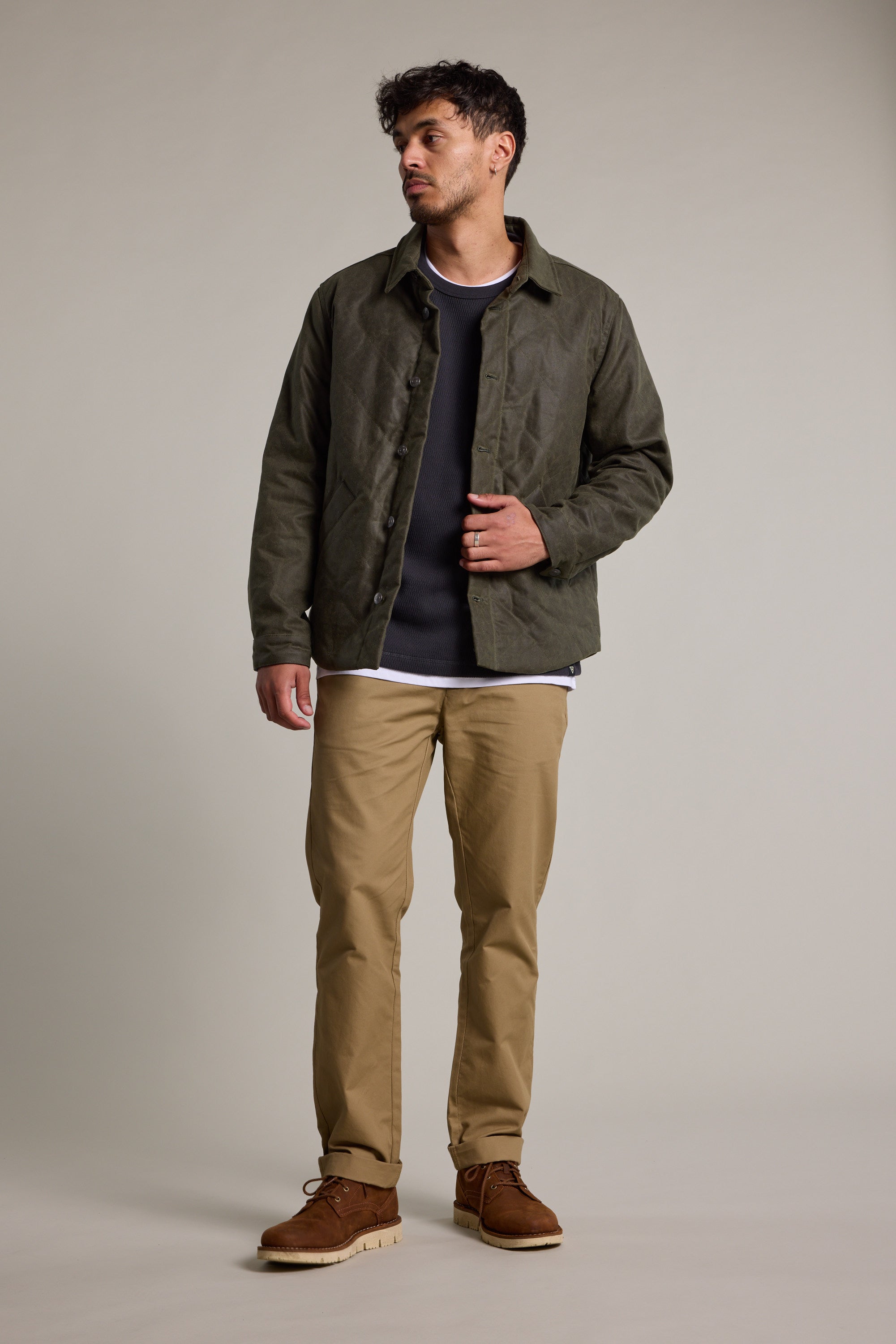 Barkers Morton Waxed Cotton Jacket in forest, additional view