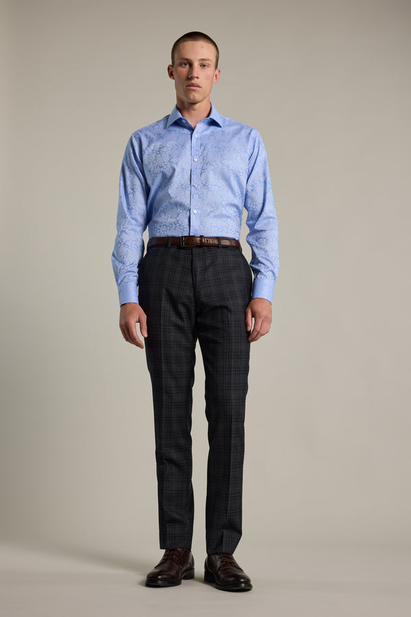 Barkers Osborn Check Suit Trouser in charcoal, additional view