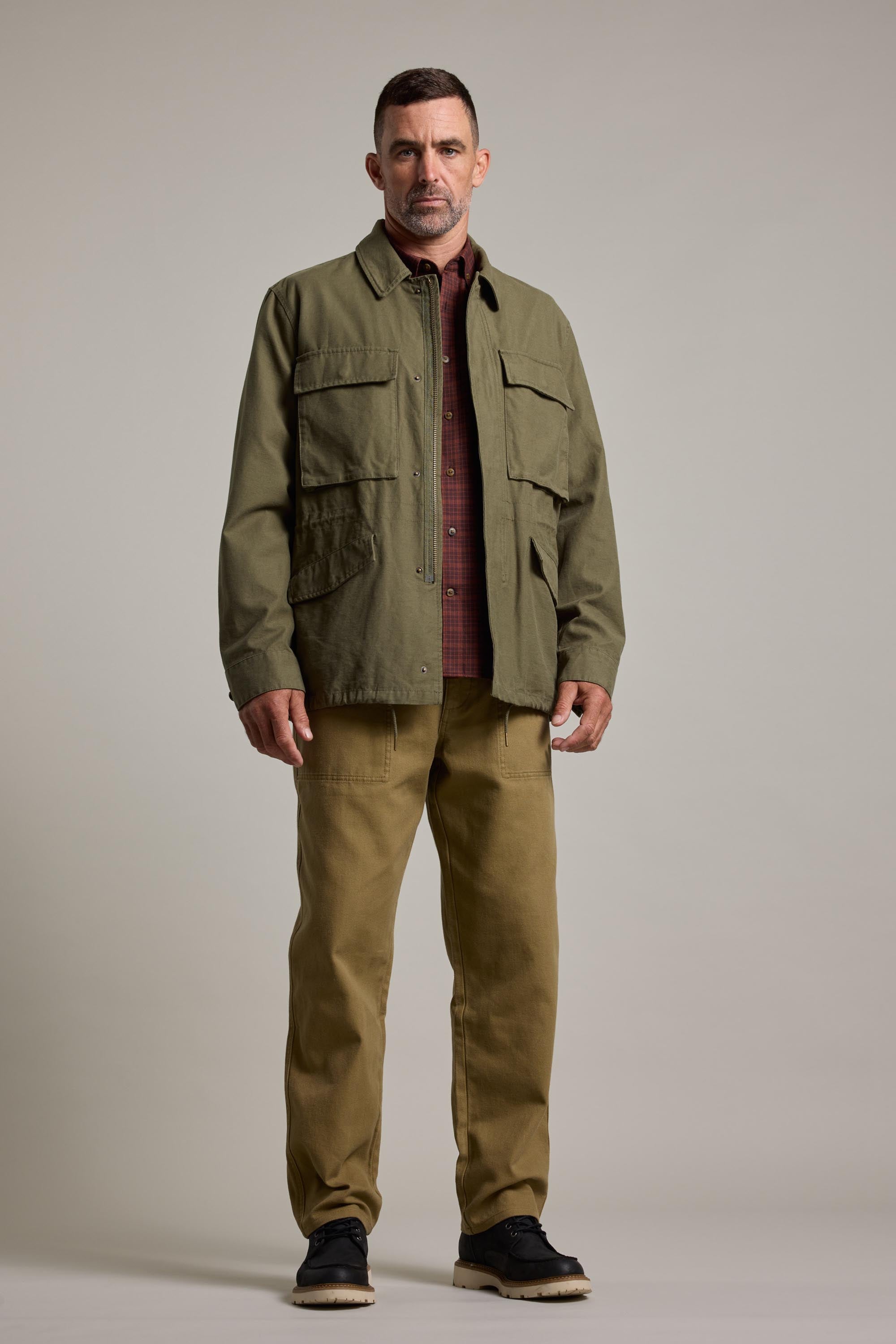 Barkers Nowell Field Jacket in khaki, relaxed fit, additional view