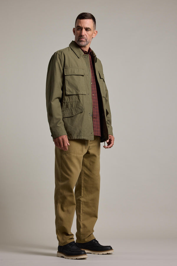 Barkers Nowell Field Jacket in khaki, relaxed fit, alternate view