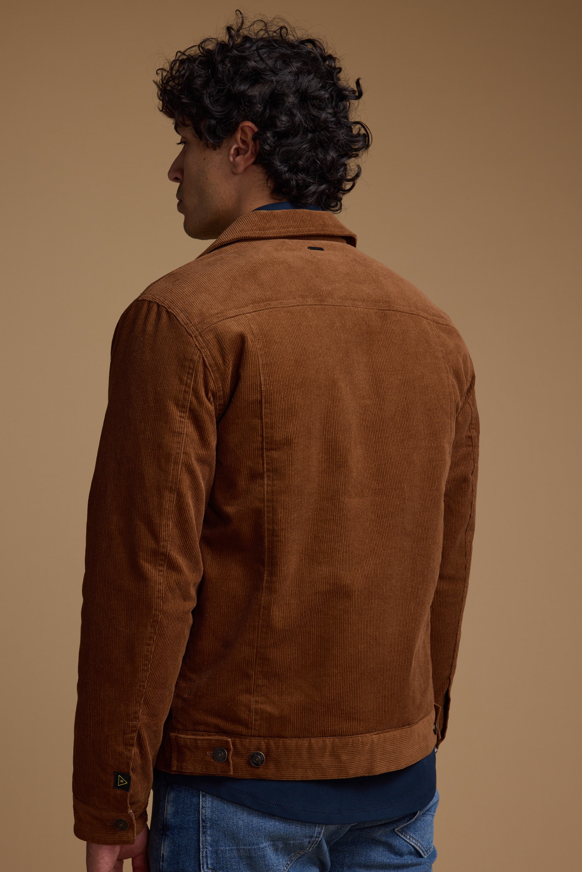 Barkers Barton Cord Trucker in camel, additional view