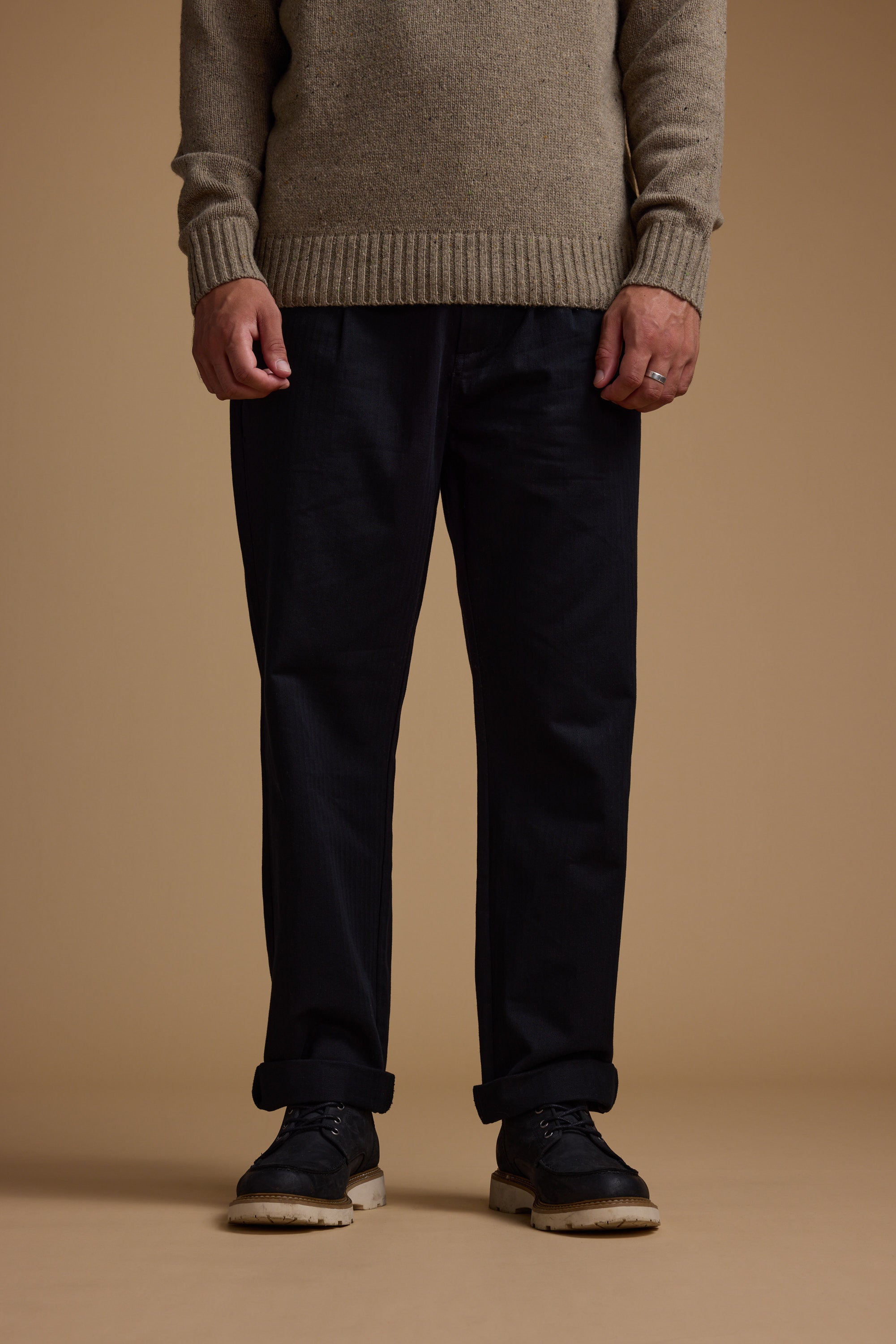 Barkers Wadley Twill Pant in black, relaxed fit, additional view