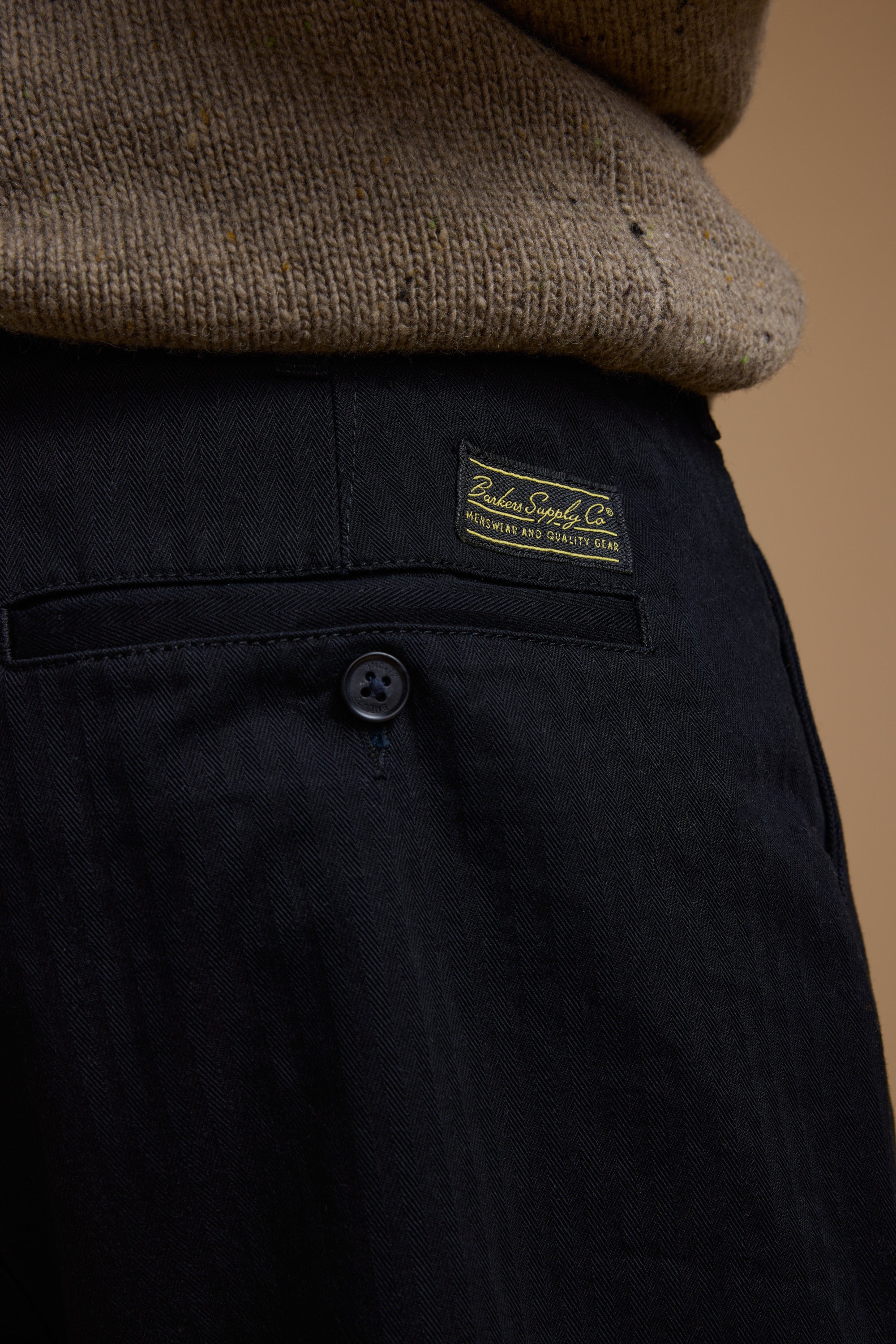 Barkers Wadley Twill Pant in black, relaxed fit, additional view