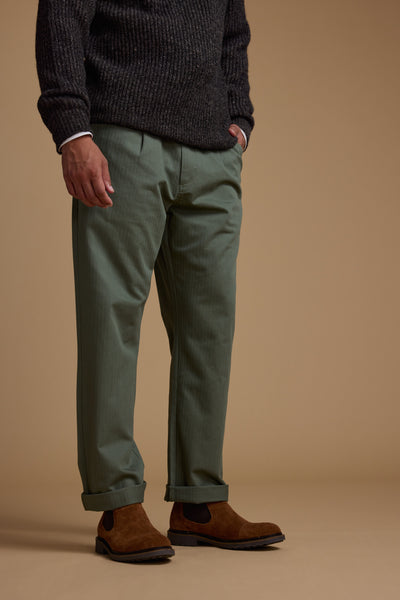 Barkers Wadley Twill Pant in khaki, relaxed fit, additional view