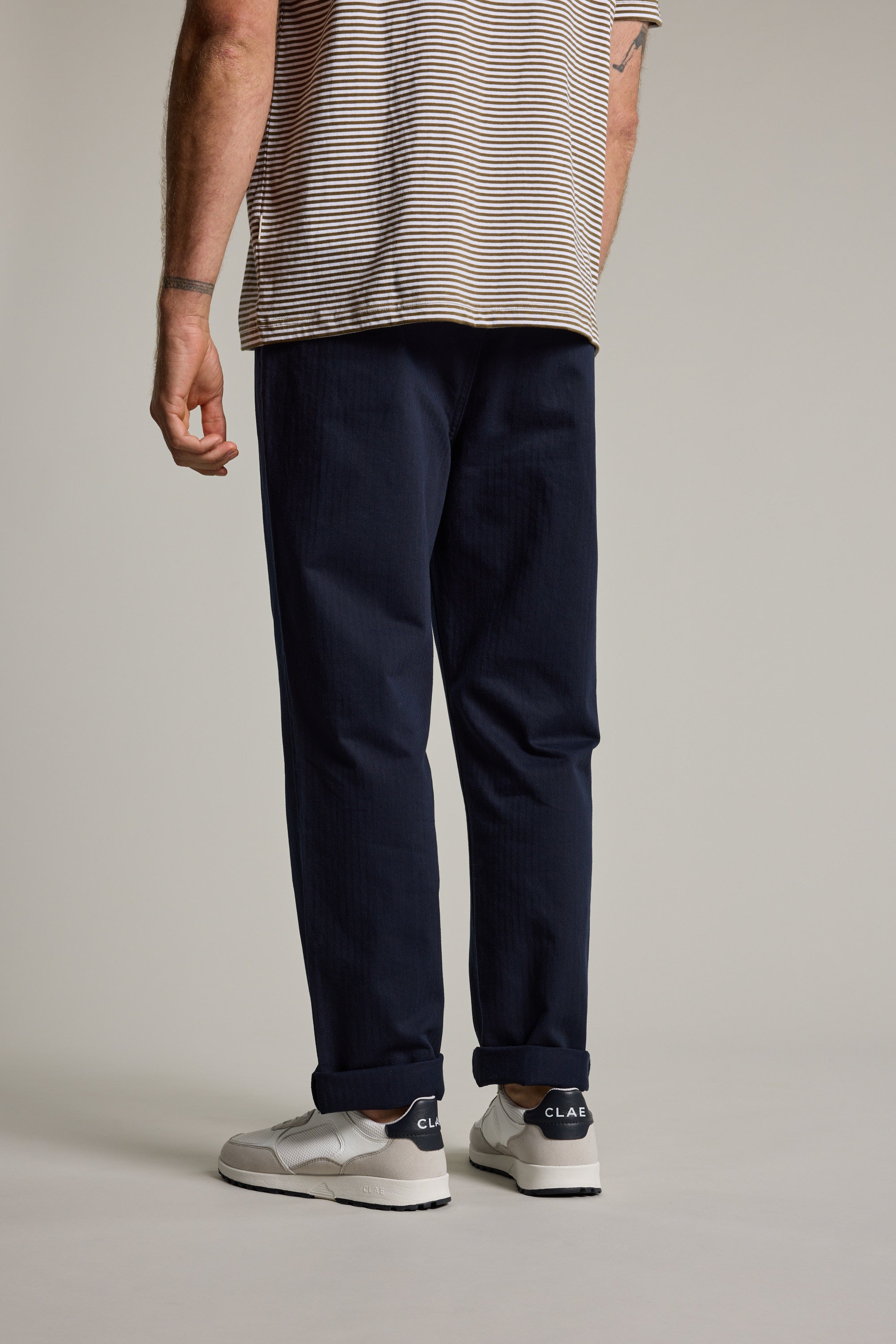 Barkers Wadley Twill Pant in navy, relaxed fit, additional view