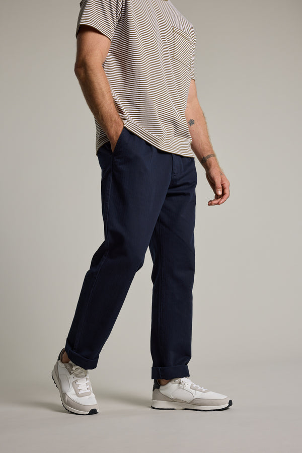 Barkers Wadley Twill Pant in navy, relaxed fit, additional view