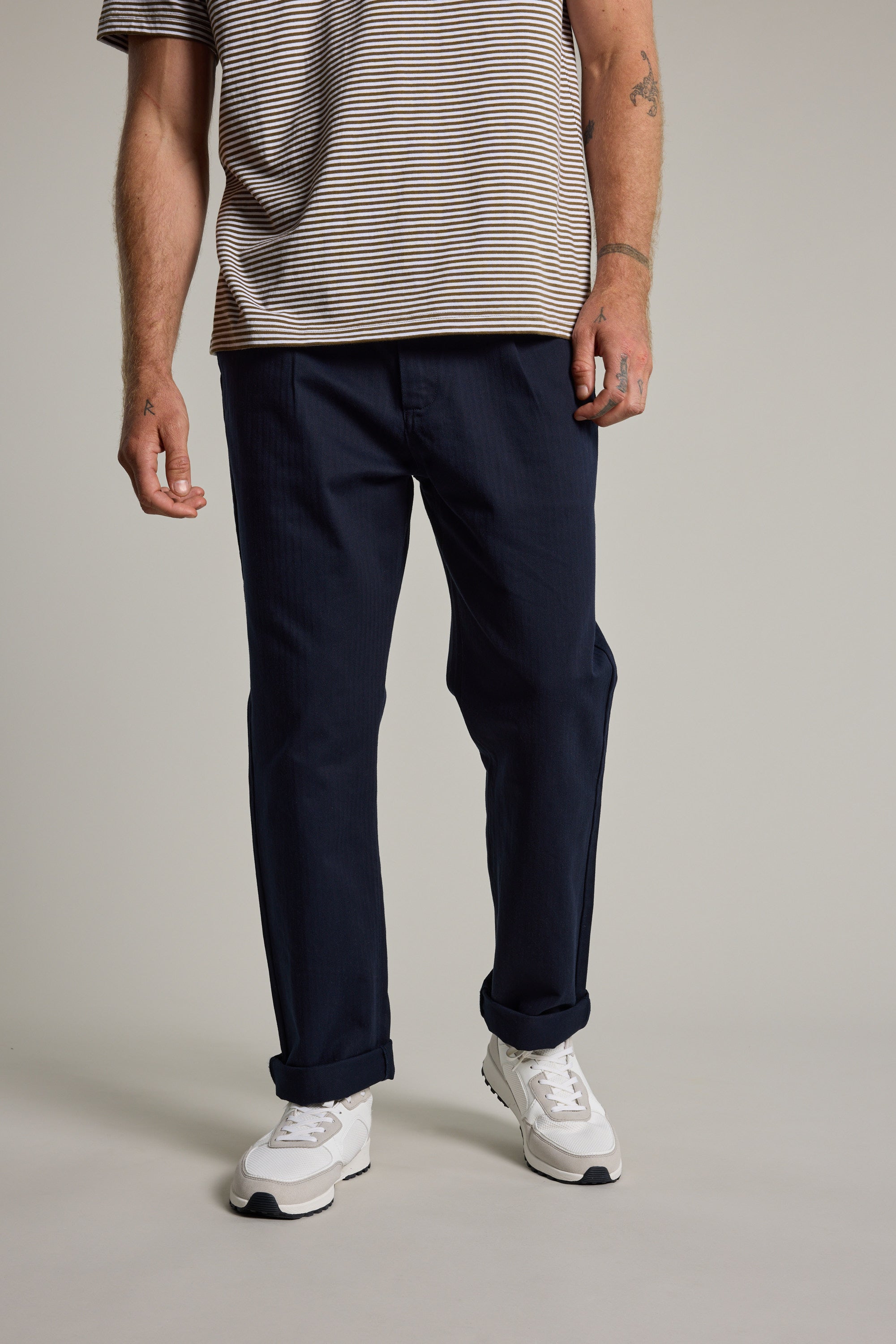 Barkers Wadley Twill Pant in navy, relaxed fit, alternate view