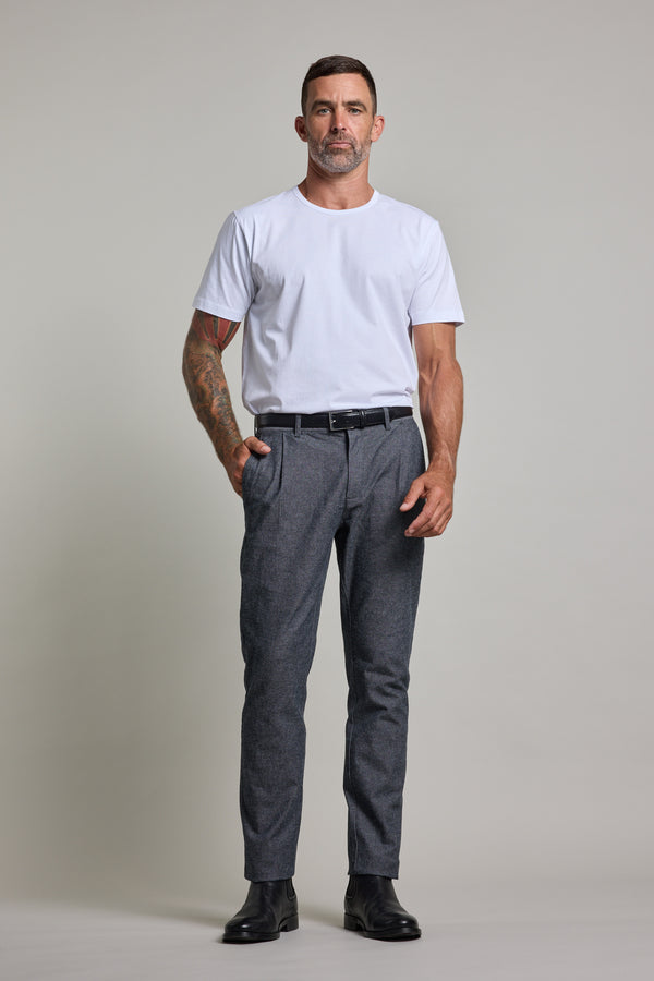 Barkers Newman Cotton Pant in grey, relaxed fit, additional view