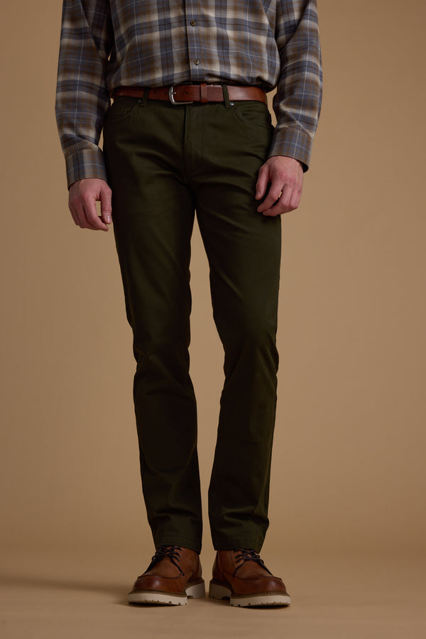 Barkers Beckett  5-Pocket Pant in olive, additional view