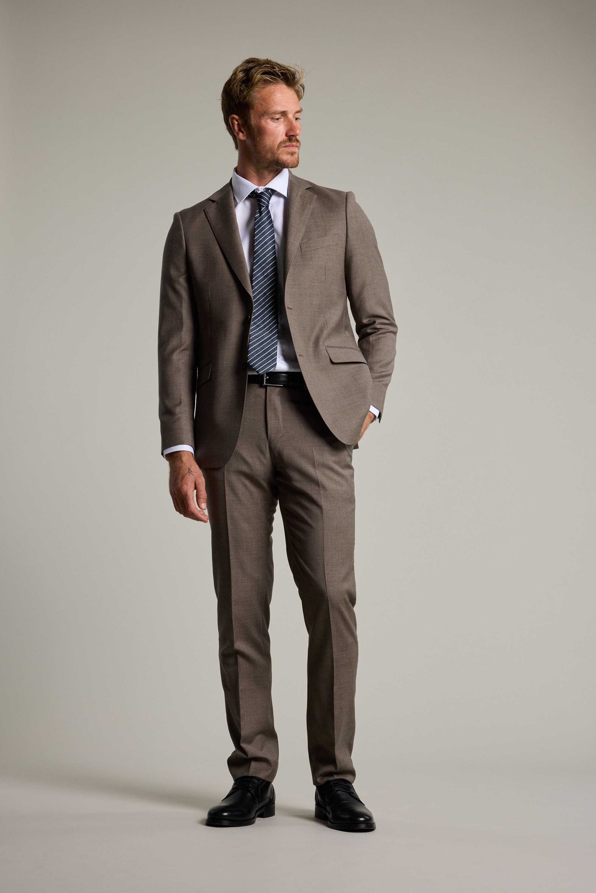 Barkers Westport Melange Suit Jacket in beige, wool, additional view