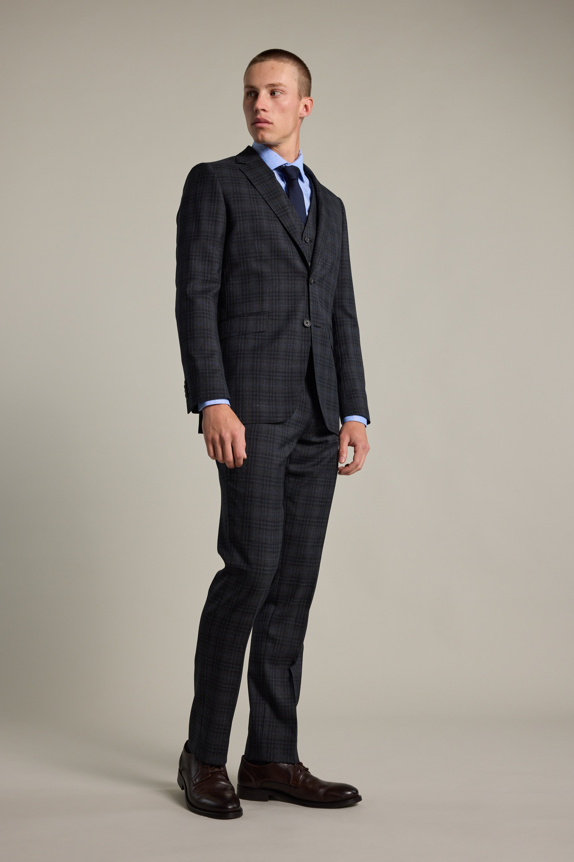 Barkers Osborn Check Suit Jacket in charcoal, additional view