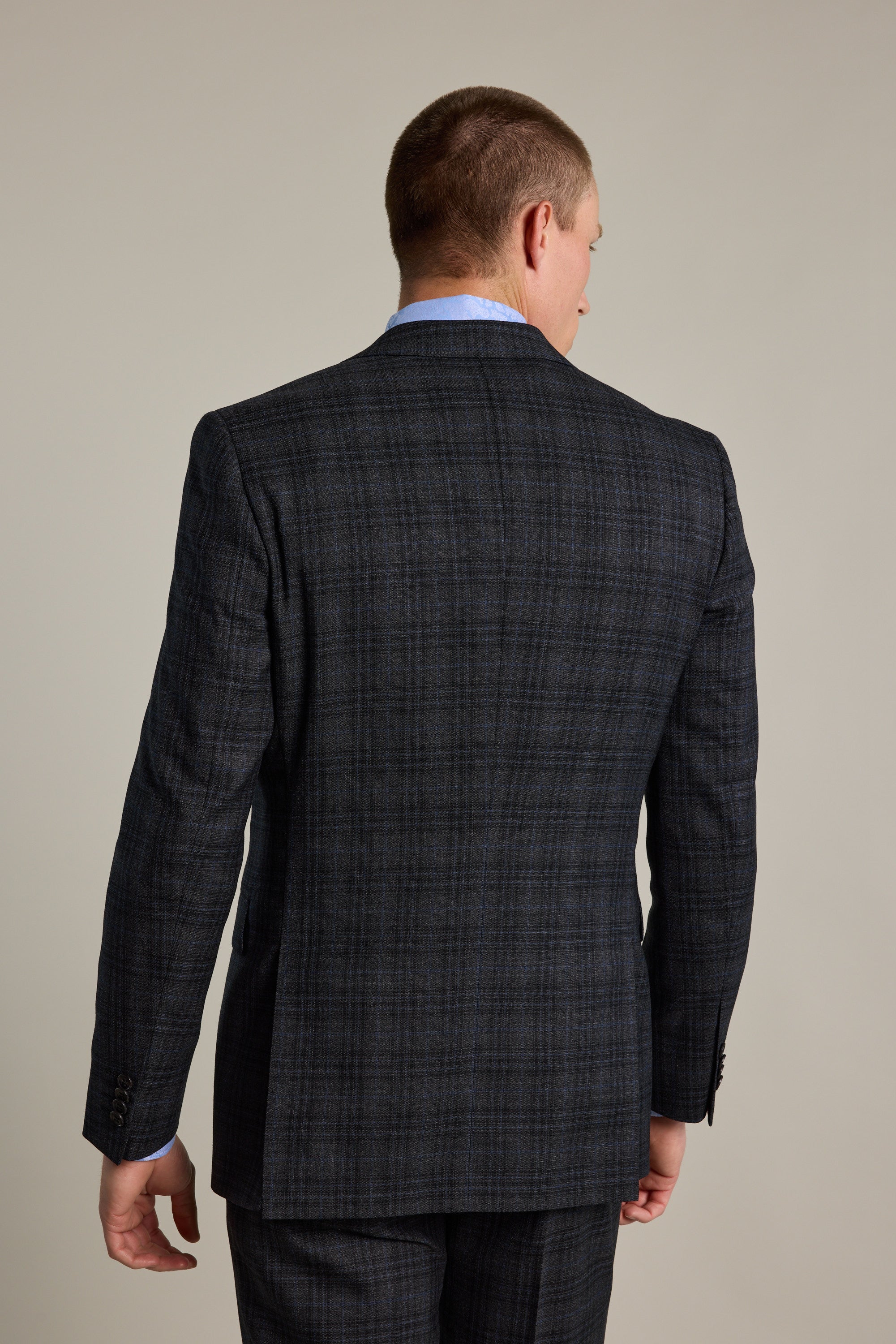 Barkers Osborn Check Suit Jacket in charcoal, additional view