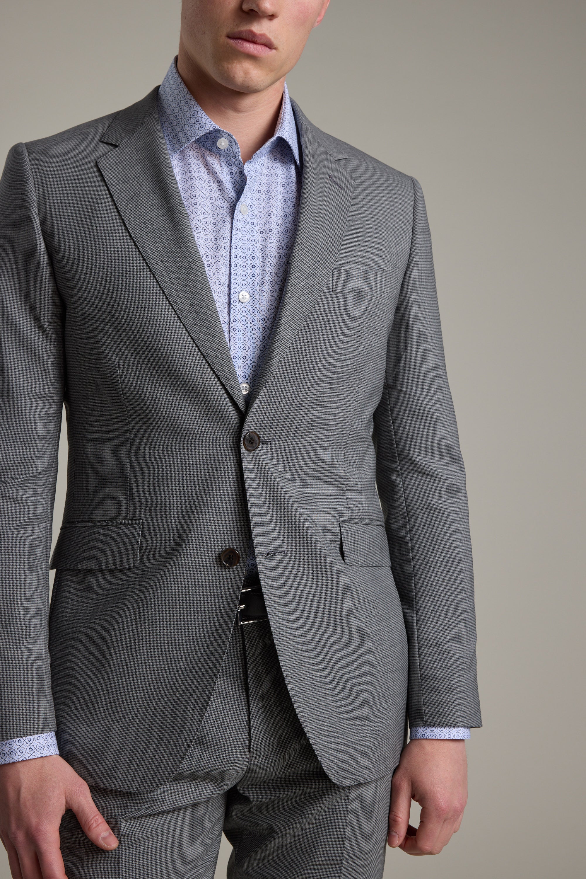Barkers Henderson Houndstooth Suit Jacket in grey, additional view