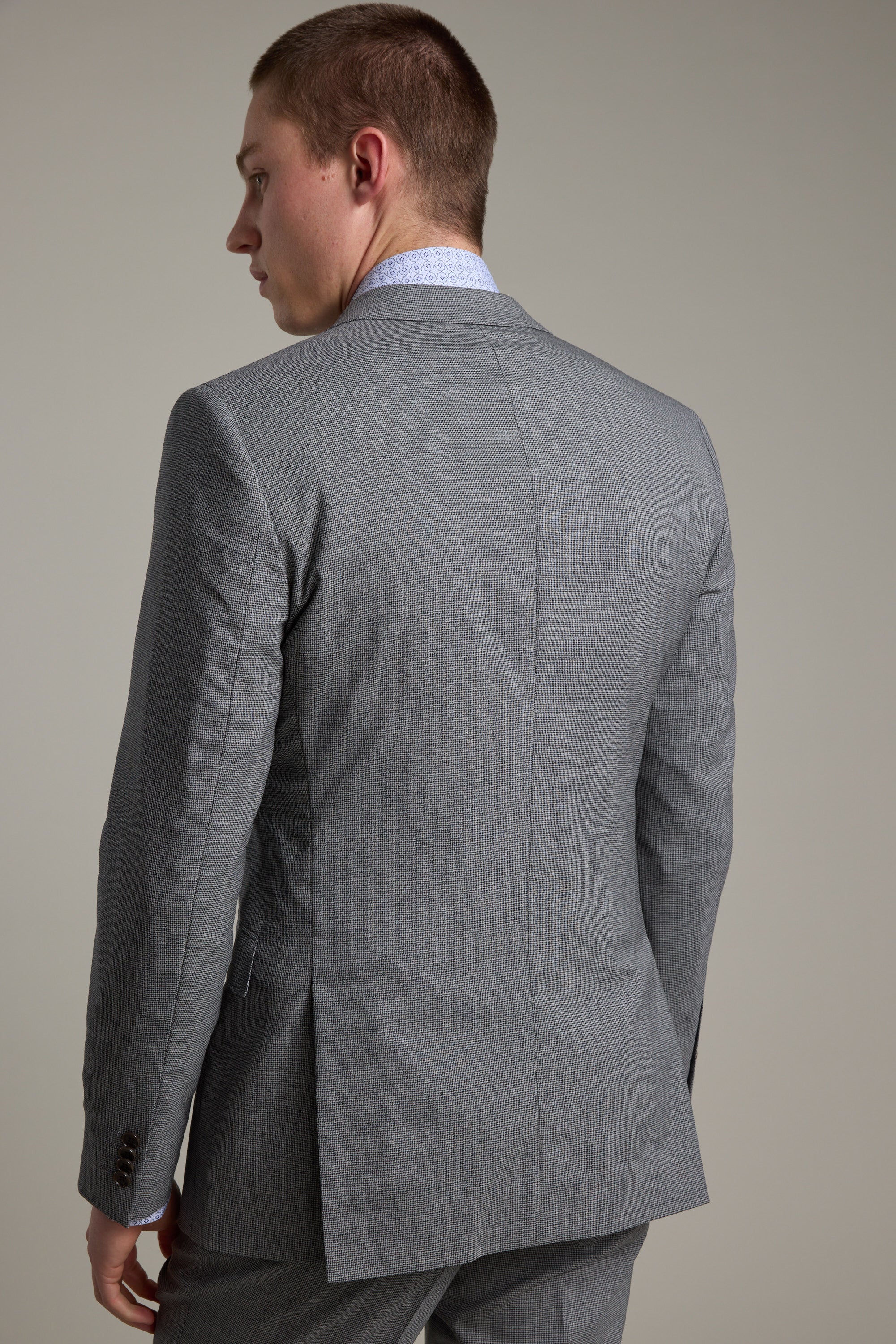 Barkers Henderson Houndstooth Suit Jacket in grey, additional view
