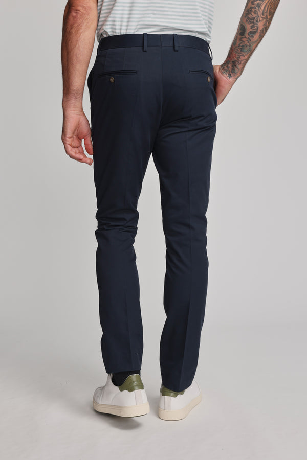 Barkers Maclay Twill Pant in navy, cotton, additional view