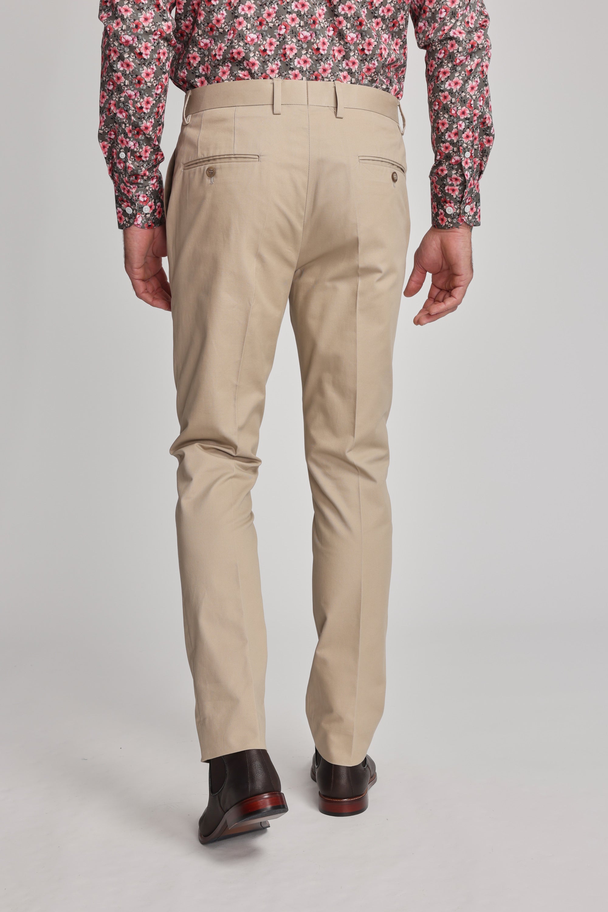 Barkers Maclay Twill Pant in stone, cotton, additional view