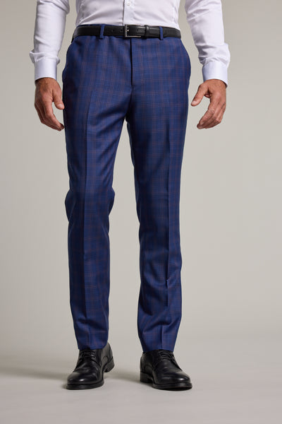 Barkers Paddington Check Suit Trouser in blue check, wool, alternate view