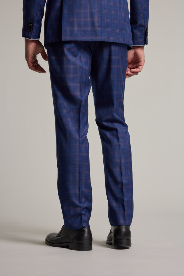 Barkers Paddington Check Suit Trouser in blue check, wool, additional view