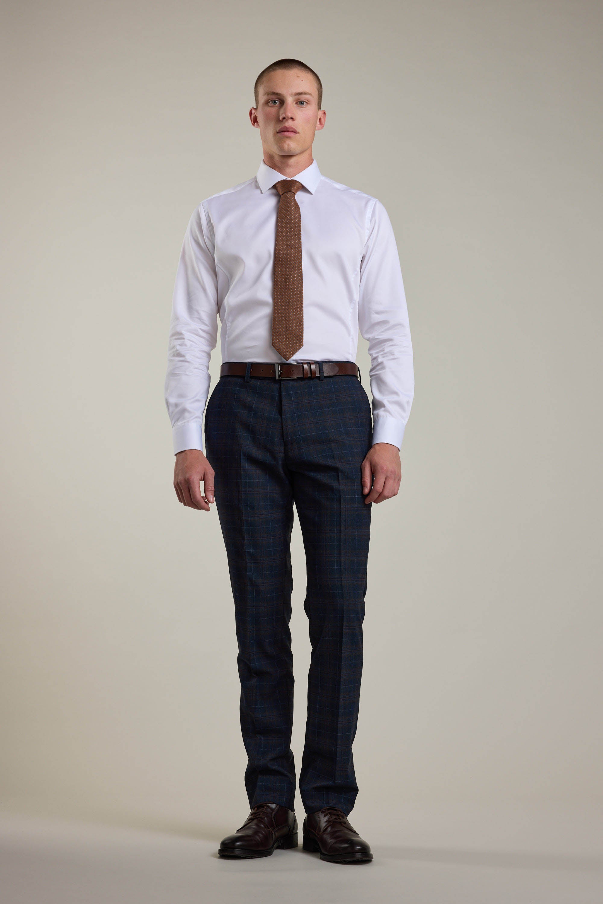 Barkers Lockhard Check Suit Trouser in navy check, additional view