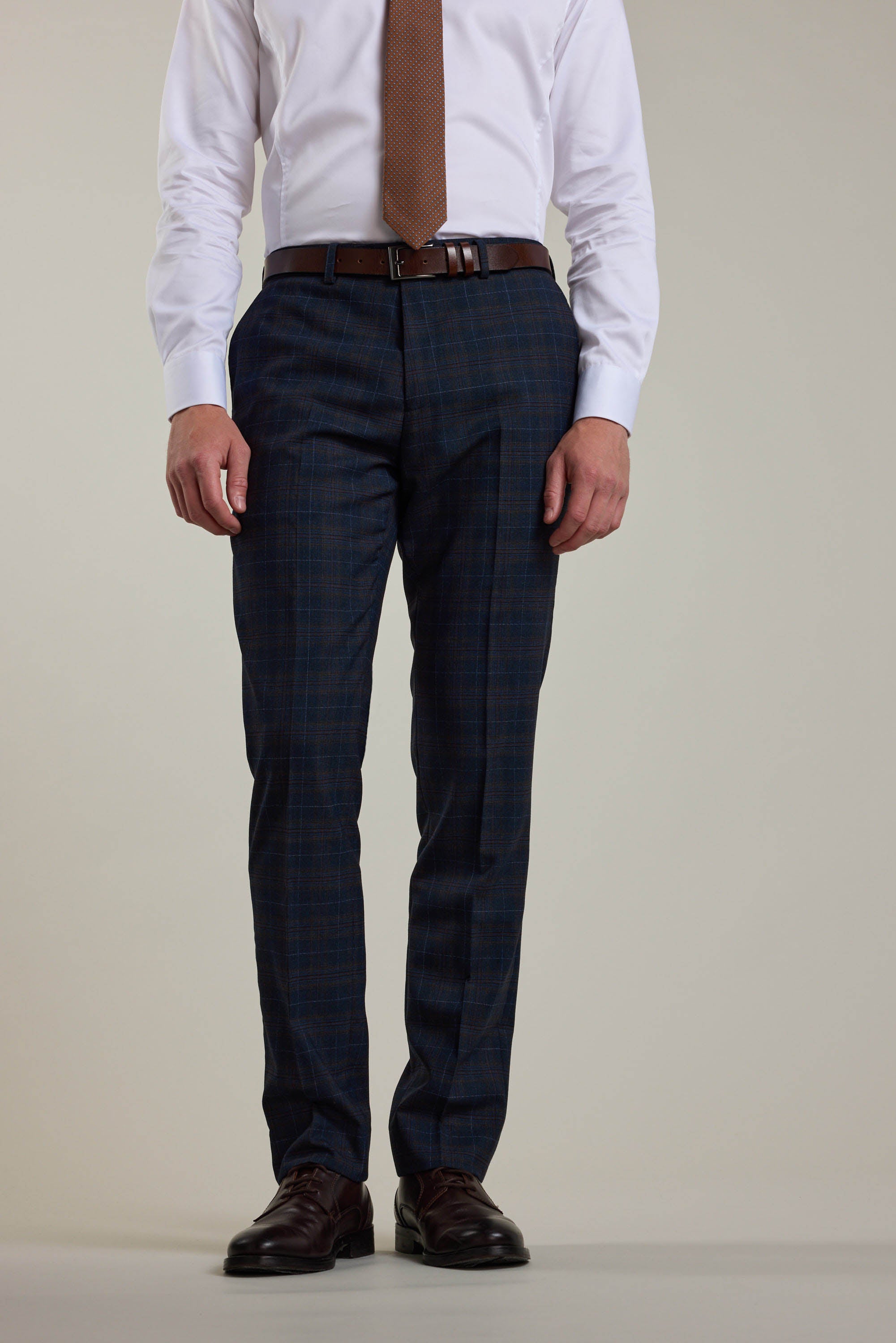 Barkers Lockhard Check Suit Trouser in navy check, additional view