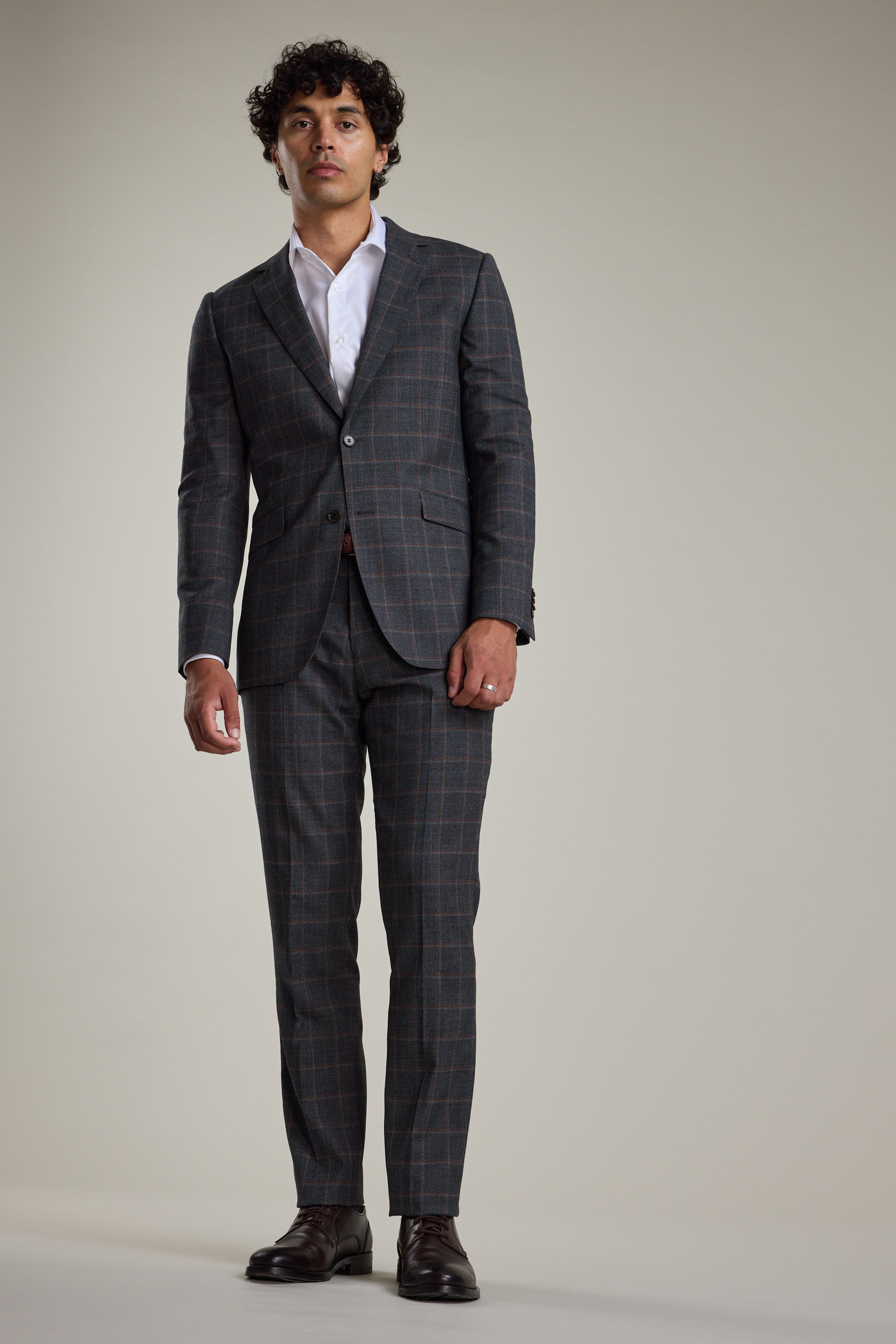 Barkers Lewood Check Suit Jacket in charcoal, merino wool, additional view