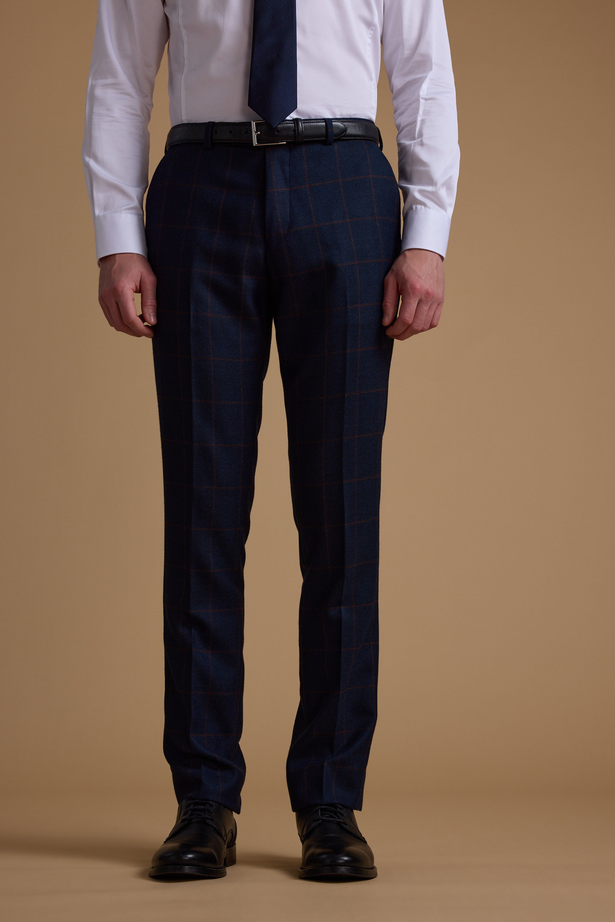 Barkers Exton Check Suit Trouser in navy/rust, additional view