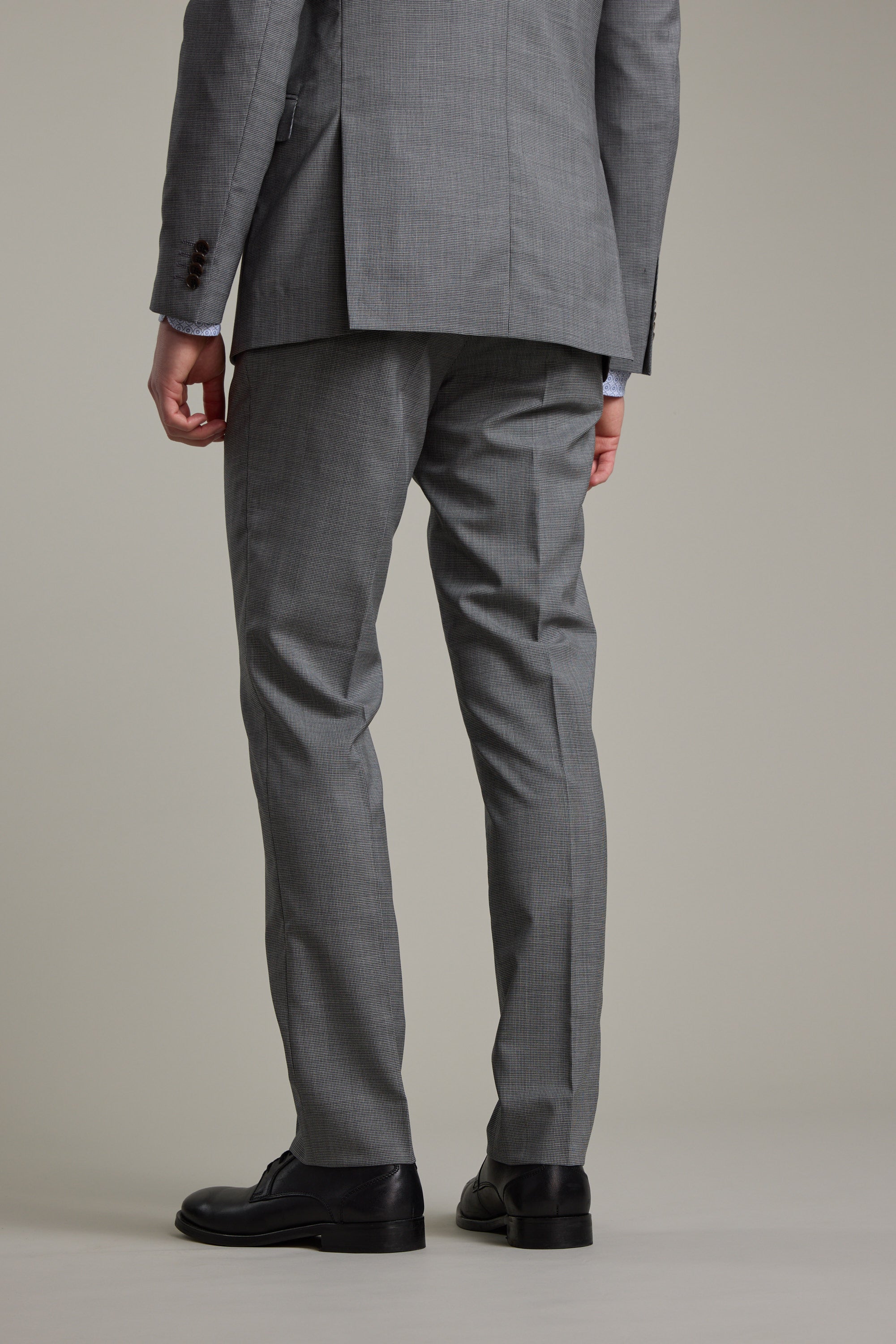 Barkers Henderson Houndstooth Suit Trouser in grey, tailored fit, additional view