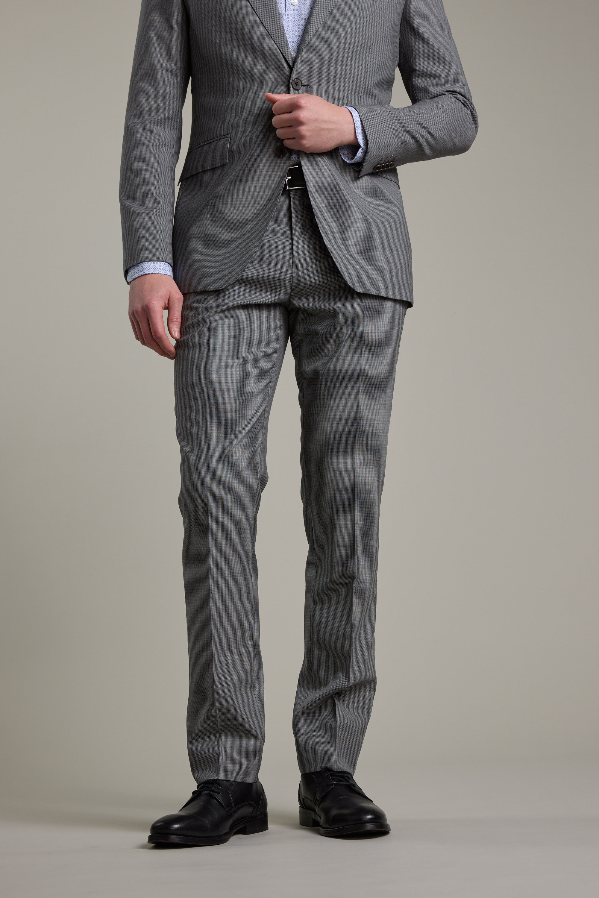 Barkers Henderson Houndstooth Suit Trouser in grey, tailored fit, additional view