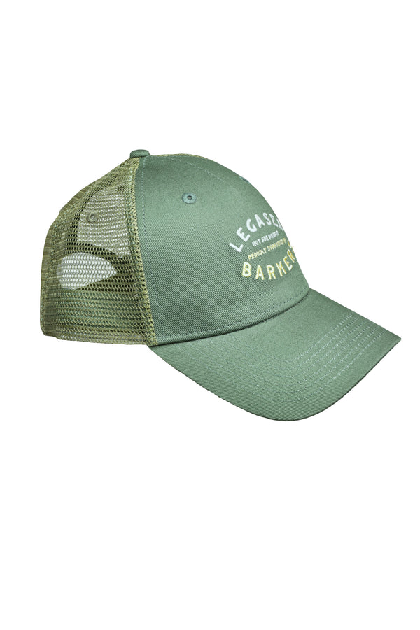 LegaSea Supporter Print Trucker Cap in green, alternate view