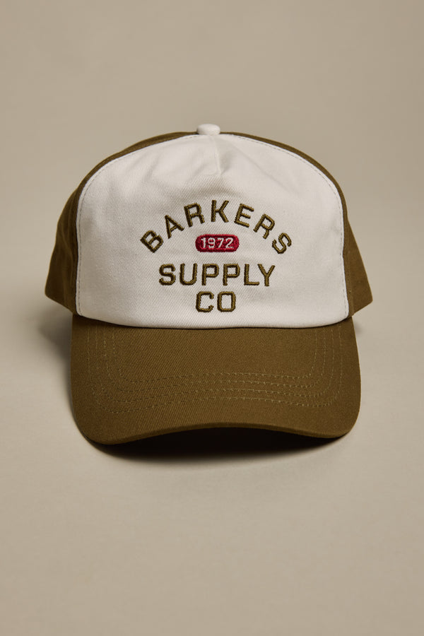 Barkers Supply Co. Cotton Cap in olive, additional view
