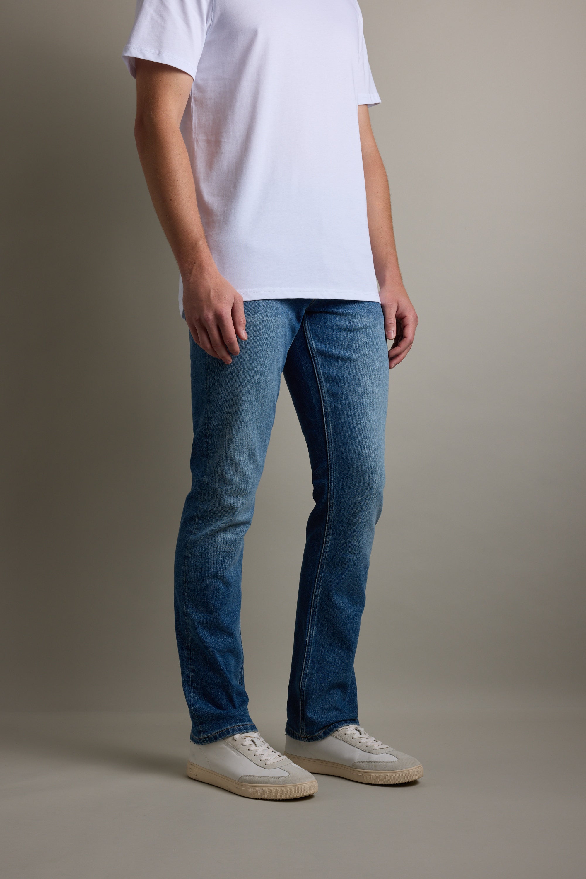 Barkers Wanderer Denim Straight Jean in mid wash, alternate view