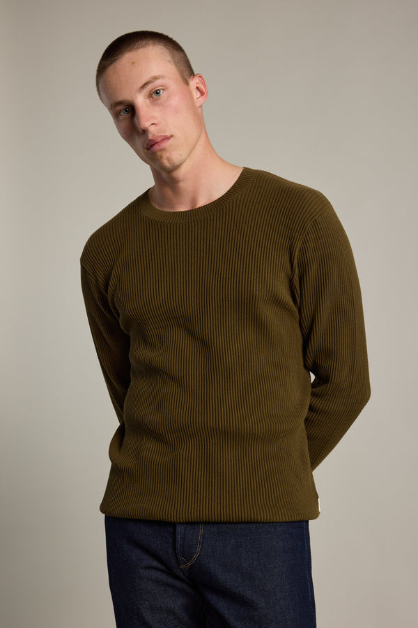 Barkers Robin Cotton Crew in khaki, cotton, additional view