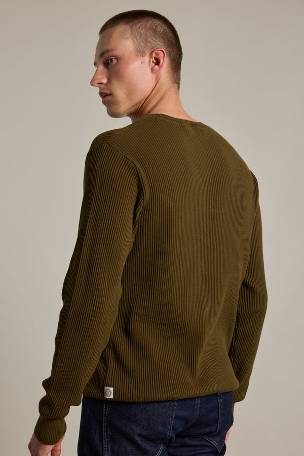 Barkers Robin Cotton Crew in khaki, cotton, additional view