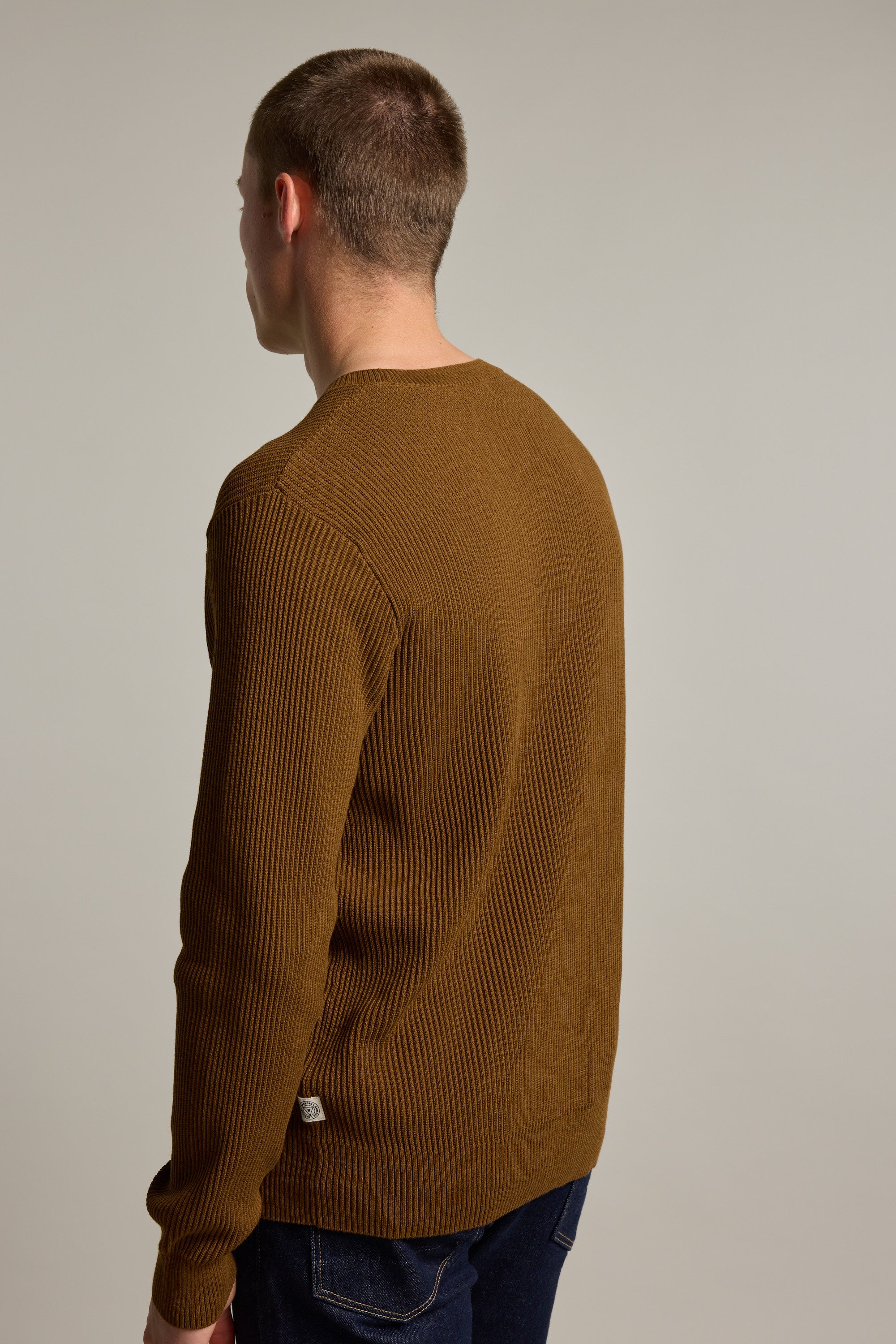 Barkers Robin Cotton Crew in rust, cotton, additional view
