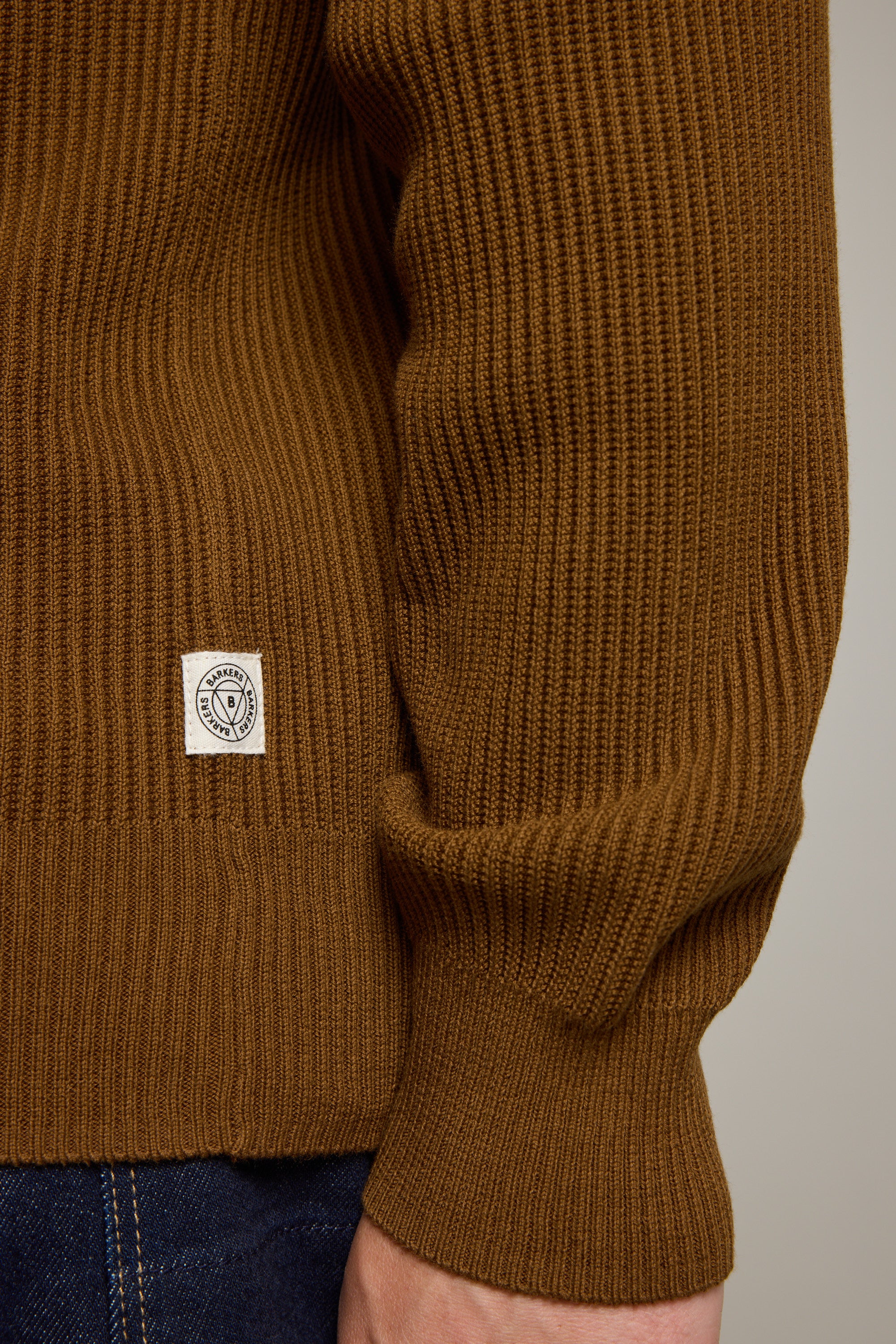Barkers Robin Cotton Crew in rust, cotton, additional view